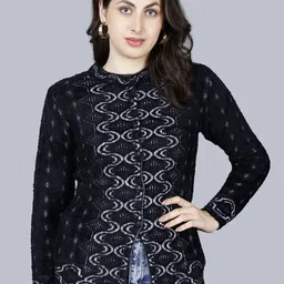 Chatanya Women Woollen Round Neck Long Sleeves Cardigan-picture-26