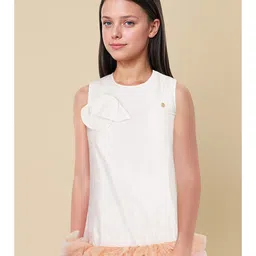 Allen Solly Junior Colourblocked Ruffled A-Line Dress image 2