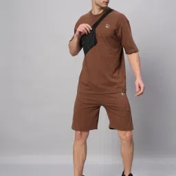 Griffel Tan Cotton Loose Fit Co-Ord Set image 1