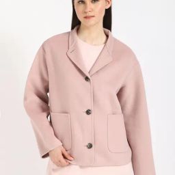 TOMMY HILFIGER Pink Wool Solid Full Sleeves Jacket-picture-8