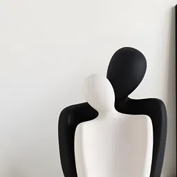 THE SACRED GIFTS Black & White 2 Pieces Ceramic Figurine Showpieces-image-0