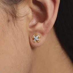 Mia by Tanishq Diamond 14k (585) Yellow Gold Earrings for Women-image-95