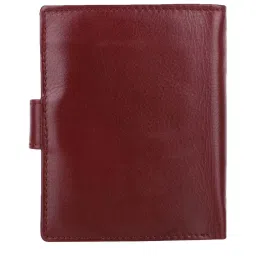 Kara Maroon Leather Bi Fold Wallet for Men image 3