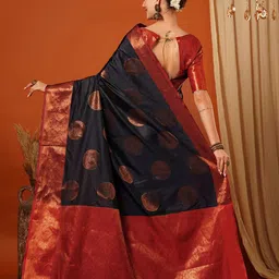 DIVASTRI Woven Design Zari Pure Silk Banarasi Saree image 3