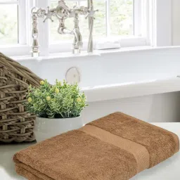 Haus & Kinder Self Coffee & Olive 500 GSM Cotton Bath Towel - Set of 2 image 5