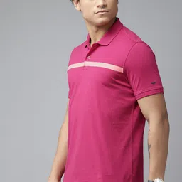Park Avenue Striped Polo Collar Slim Fit T-shirt image 2