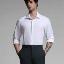 Jack & Jones WhiteSlim Fit Self Pattern Shirt-picture-37