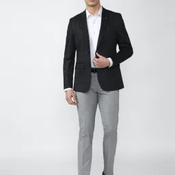 Van Heusen Grey Slim Fit Checks Blazers image 5