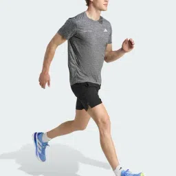 Adidas Black Regular Fit Printed Sports T-Shirt image 3