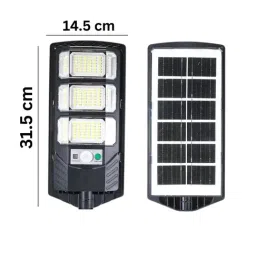 Xergy Black Plastic 100 W Solar Led Street Motion Sensor Light with Remote image 3