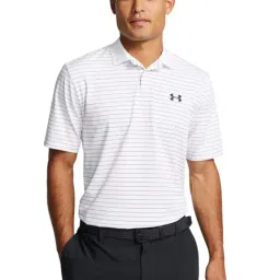 Under Armour White Regular Fit Striped Sports Polo-picture-23
