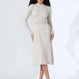 Showoffff Beige Regular Fit Dress-picture-32