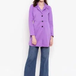 Belle Fille Violet Regular Fit Long Coat image 4