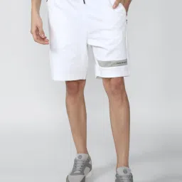 Van Heusen Flex White Regular Fit Printed Shorts image 1