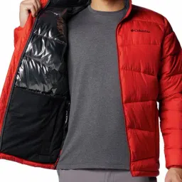 Columbia Sail Red Regular Fit Quilted Sports Hoodie image 5