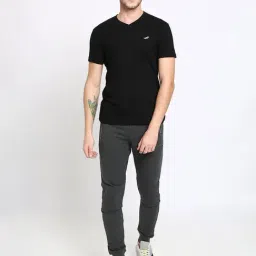 Crocodile Black Cotton Regular Fit T-Shirt image 5