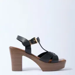 LUNA BLU by Westside Black Block Sandals image 2