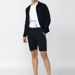 Van Heusen Sport Navy Cotton Regular Fit Shorts image 5