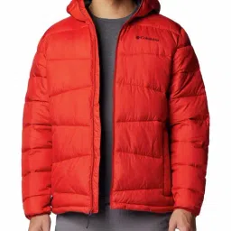 Columbia Sail Red Regular Fit Quilted Sports Hoodie image 4