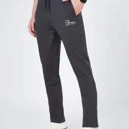 Ajile By Pantaloons Charcoal Black Slim Fit Trackpants image 3