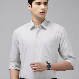 Arrow Manhattan Slim Fit Self Designed Pure Cotton Formal Shirt-picture-12