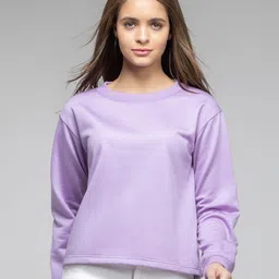 SHAYE Women SolidLong Sleeves Sweatshirt-image-58