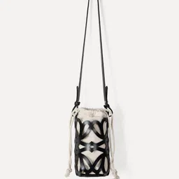 CORSICA Women Textured Half Moon Cut Work Sling Bag-image-1