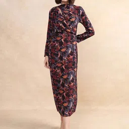 RAREISM Floral Printed Bodycon Midi Dress-image-3