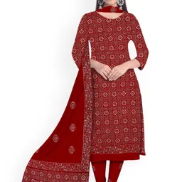 Farooq Dyeing Floral Printed Batik Pure Cotton Unstitched Dress Material-picture-25