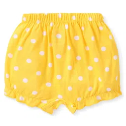 Babyhug 100% Cotton Knit Bloomers with Polka Dots & Floral Print  Pack of 3 - Multicolour image 3