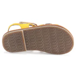 Babyoye Sandals with Velcro Closure - Yellow image 5