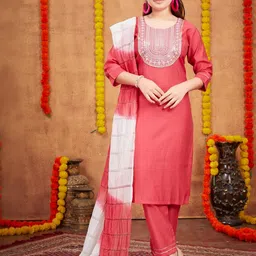 Muhuratam Girls Printed Kurta Set-picture-32