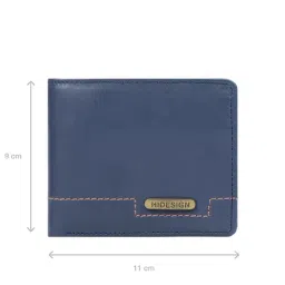 Hidesign 313 Melbourne Ranch Midnight Blue Solid Leather Tri-Fold Wallet-picture-10