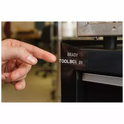 BRADY Continuous Label Roll Cartridge 1/2 inch x 21 ft Autoclavable Polyester White on Clear for Indoor, 20XW86 image 2