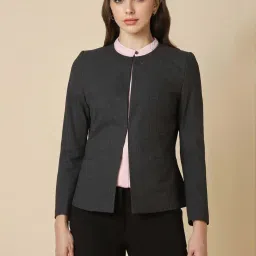 Allen Solly Black Self Pattern Blazer image 1