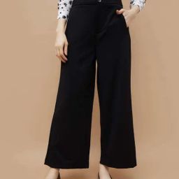 Code By Lifestyle Black Regular Fit Trousers-picture-48