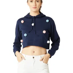 Miss Chase Navy Full Sleeves Hoodie image 1
