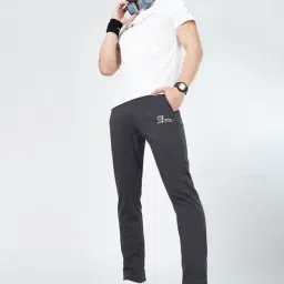 Ajile By Pantaloons Charcoal Black Slim Fit Trackpants image 5