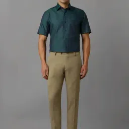 Louis Philippe Green Cotton Regular Fit Printed Shirt image 5