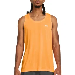 Under Armour Orange Slim Fit Gym Vest image 1