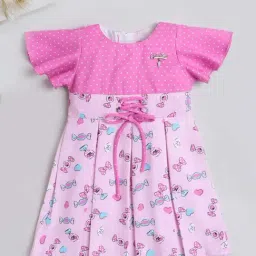 The Magic Wand Kids Pink Printed Dress-picture-33