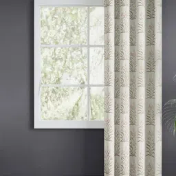 Haus & Kinder Pink Polyester Floral Petal Drift Eyelets 7 ft Door Curtain-picture-30