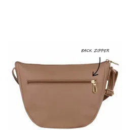 Enoki by Baggit Beige Solid Small Sling Handbag image 3