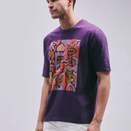 Dillinger Purple Loose Fit Printed T-Shirt-picture-10