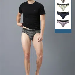 Force NXT Multicolored Cotton Regular Fit Printed Briefs - Pack Of 5 image 1