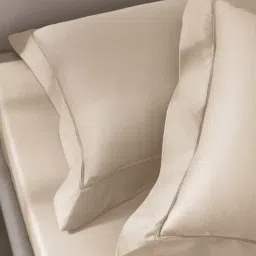 Sansaar Beige Cotton Plain Pillow Cover - Set of 2-image-83