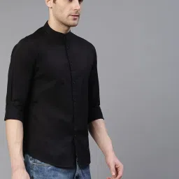 Dennis Lingo Black Cotton Slim Fit Shirt image 4