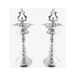 Sri Jagdamba Pearls 0.8 Silver Diya - Set of 2-picture-26