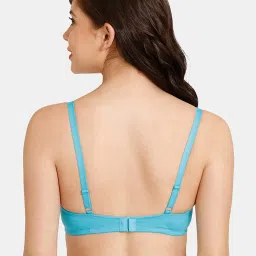 Rosaline by Zivame Blue Half Coverage Under-Wired T-Shirt Bra image 2