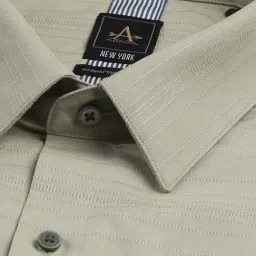 Arrow New York Green Slim Fit Self Design Formal Shirt image 5